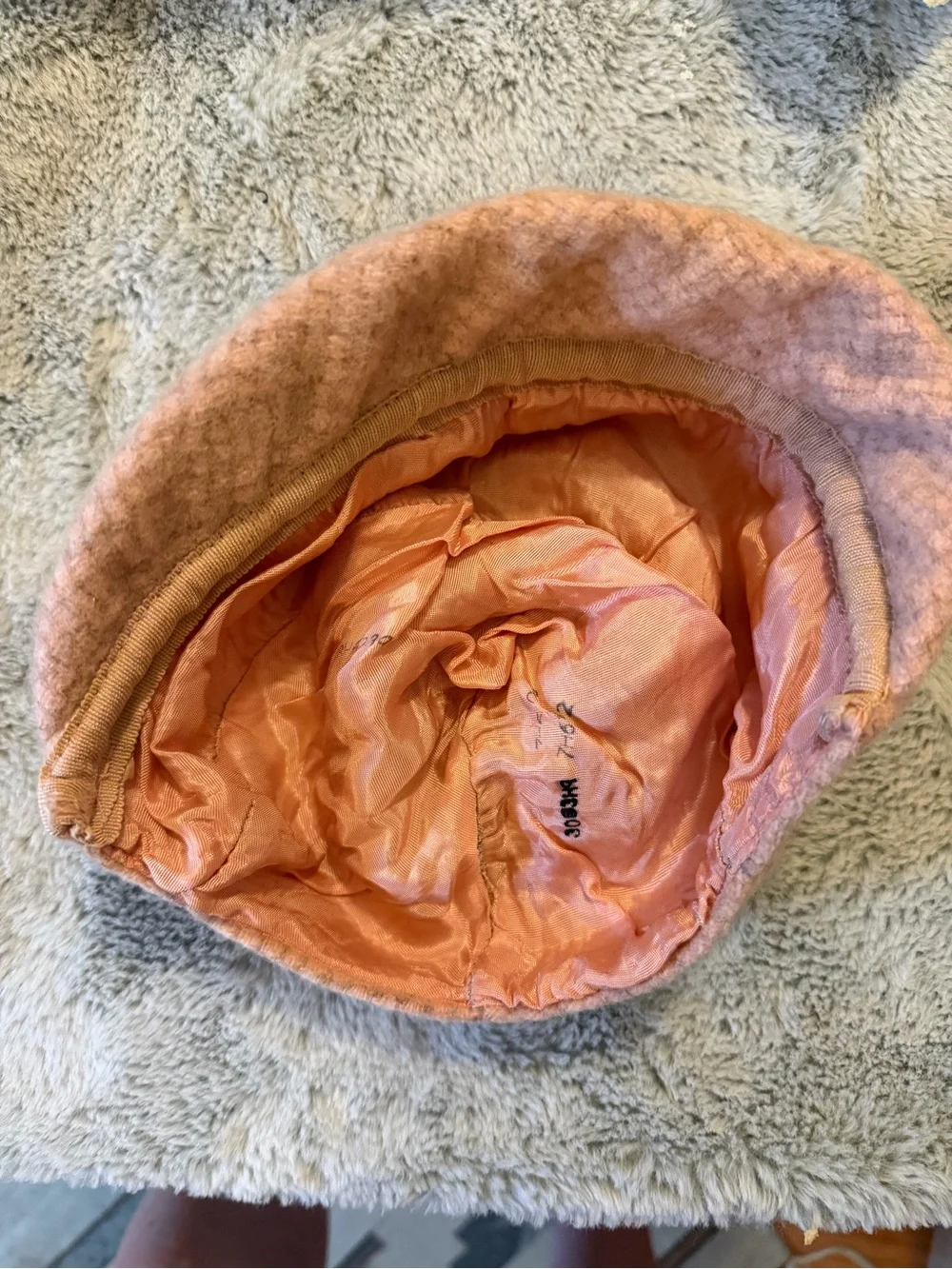 Vintage Wool and Satin Handmade Children’s Hat